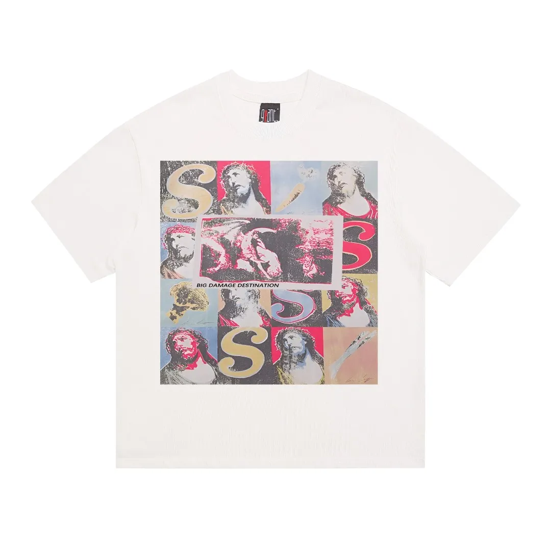 Saint Michael Sean Wotherspoon limited edition VEGES printed retro Vintage loose short-sleeves, digital white ink direct printing, the fabric is breathable and the pattern is three-dimensional and clear. Fabric: Double yarn 240g Style number: S910 Size: S-M-L-XL Color: White Price: P110